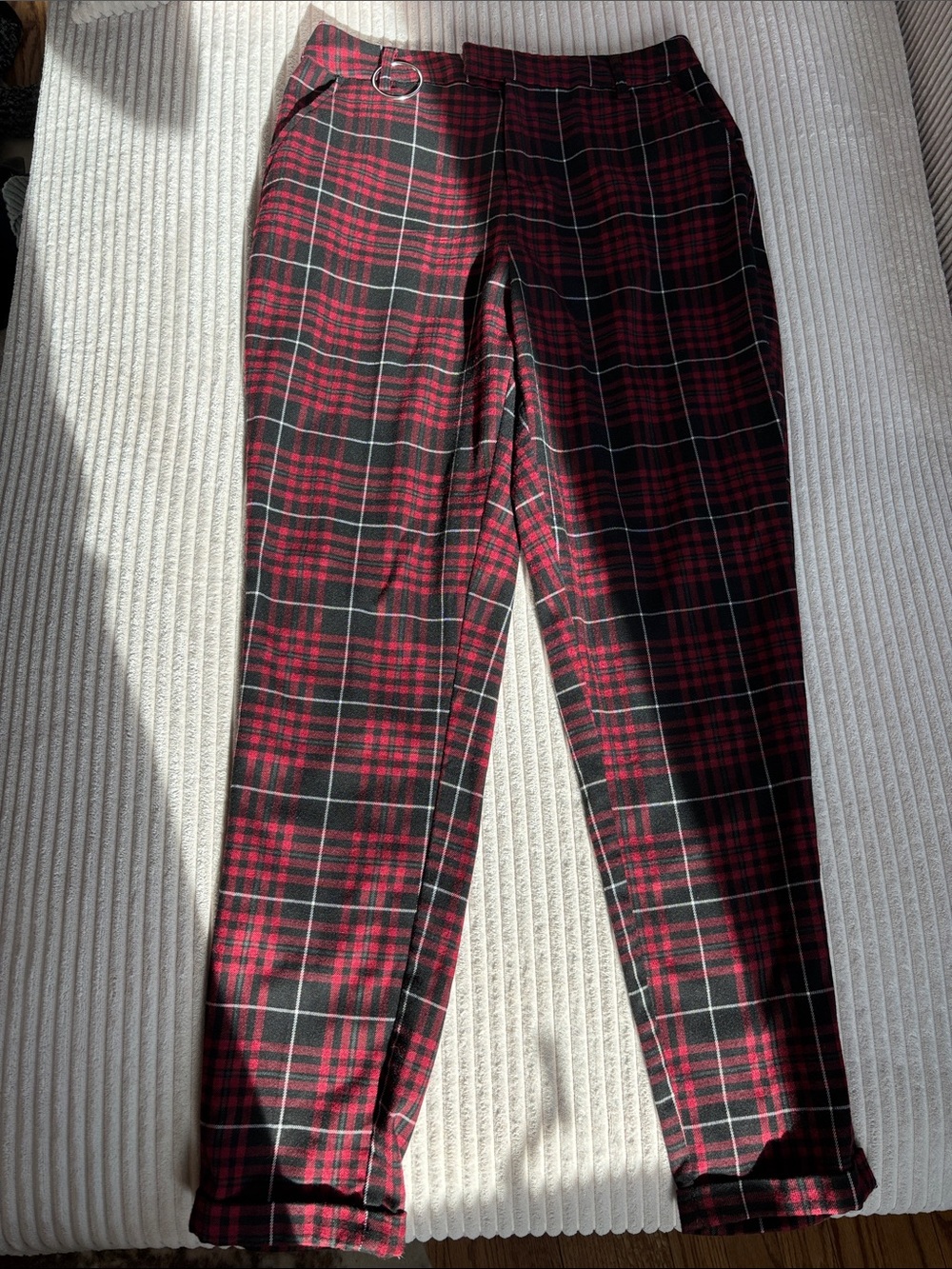 Hot Topic Red and Black Plaid Pants